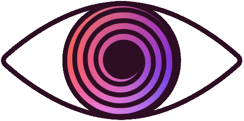 Animated hypnotic eye illustration